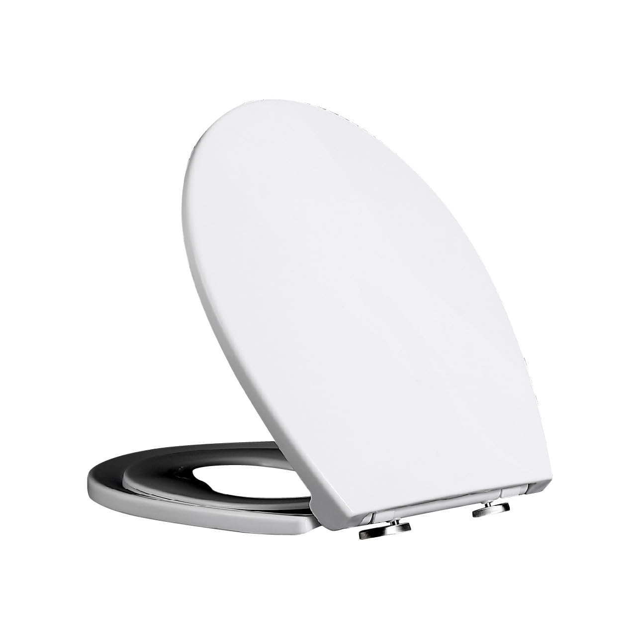 Slow-Close Elongated Toilet Seat With Built-In Toddler Seat - Quick Release Hinges, Easy Clean, Potty Training Helper (18.5")