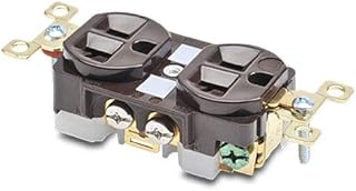 BRYANT BRY5362 Brown., 3-Wire, 20A, 2-Pole, Nylon Molded HOUSING, 125 VAC, 1-Phase, NEMA 5-20