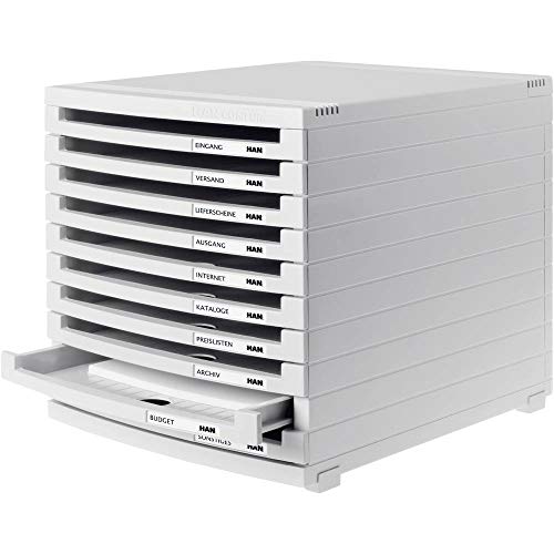 Preisvergleich Produktbild HAN 1510-0-11 Schubladenbox, Lichtgrau, 10 flach