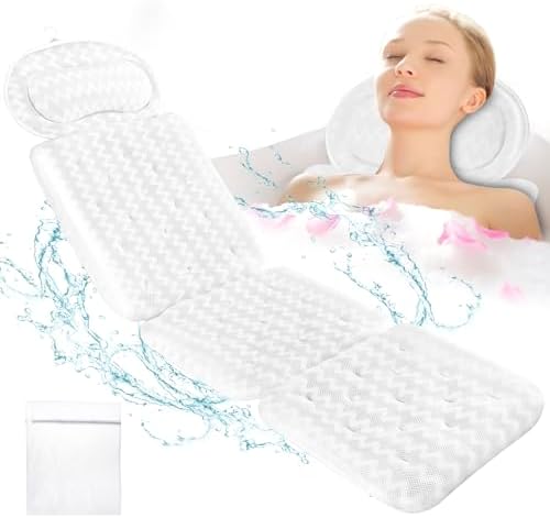 Bath Pillow Luxury Bathtub Pillow: Full Body Bath Pillows for Tub...