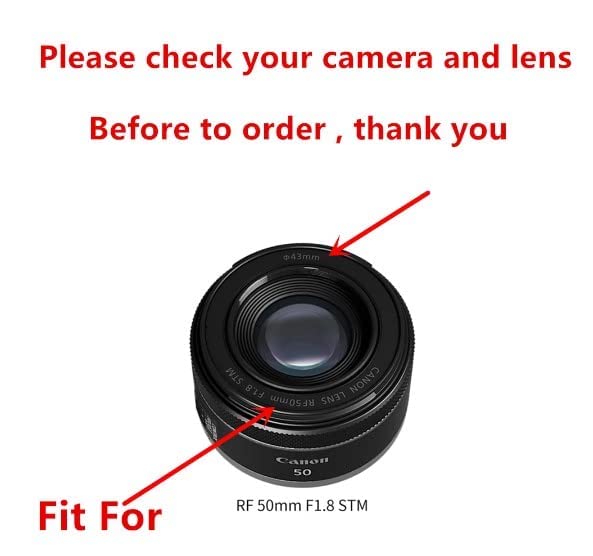 Image of SUPERNIC Es-65B Lens Hood For Canon Rf 50Mm F1.8 Stm On Eos R6 R5 Rp R Camera,Reversible Lens Shade Es-65B Lens Hood,Black