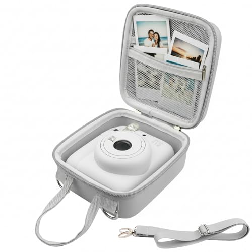 AONKE Hart Schutz Hülle Etui für Fujifilm instax Mini 12 Sofortbildkamera/Mini 11 Sofortbildkamera (grau)