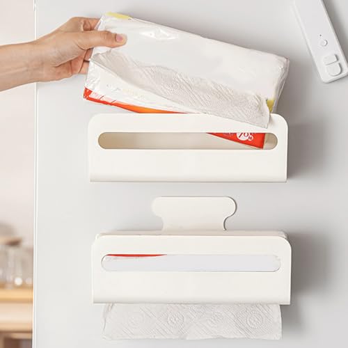 Portarrollos de papel magnético y organizador de pared para organizar tu baño o dormitorio 3