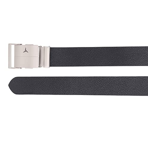 Image of Men's Formal Genuine Leather Auto-lock Adjustable Belt (JAFA-37-BL)