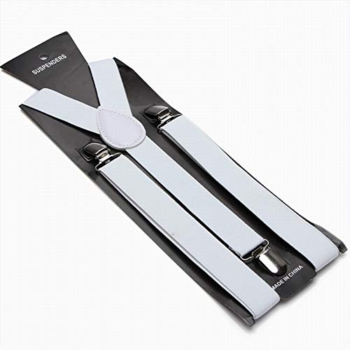 LLZGPZBD Damen Herren Unisex Clip-on Träger, elastisch, schmal, Hosenträger, 1 Zoll/2,5 cm breit, Y-Schwarz, mehrere Farben Cover