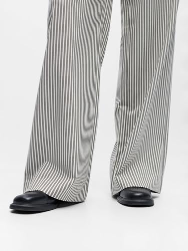 Pantalon à jambe ample Object OBJLISA coupe tailleur fluide haute qualité 34 - 4