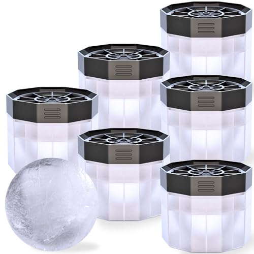 Comparison: Best Ice Ball Mold 8 PREMIUM Ice Ball Molds (6-Pack), BPA Free 2.5 Inch Ice Spheres. Slow Melting Round Ice Cube Maker for Whiskey and Bourbon