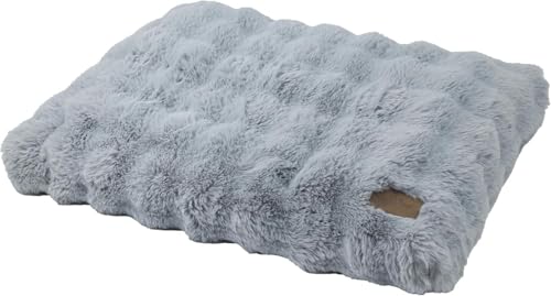 BingoPaw Hundebett Grosse Hunde waschbar: 90x60x10 cm Hundekissen flauschig Hundematte für große mittelgroße Hunde, Hundematratze wasserdicht abnehmbar rutschfest, beruhigendes Haustierbett, Grau
