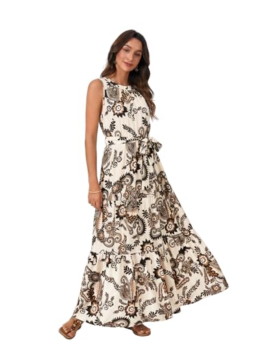 Image of Rooscier Women's Sleeveless Boho Maxi Dress