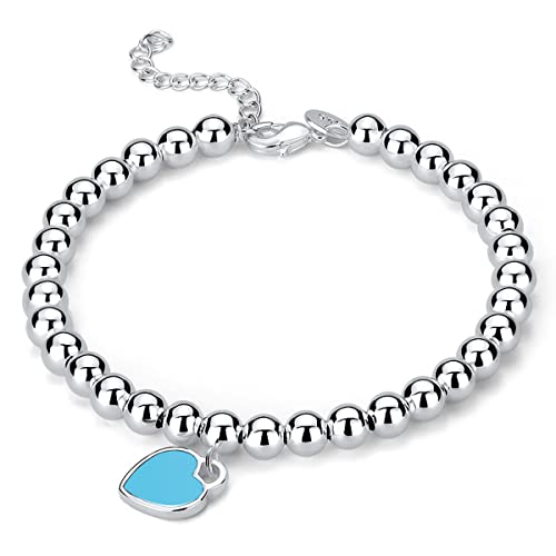 ❤【Dimensioni del bracciale】Il bracciale d'argento misura circa 20 cm e pesa circa 7,5 g, indossando il braccialetto d'argento leggero non vi appesantirà e vi farà sentire più sicuri e più belli.