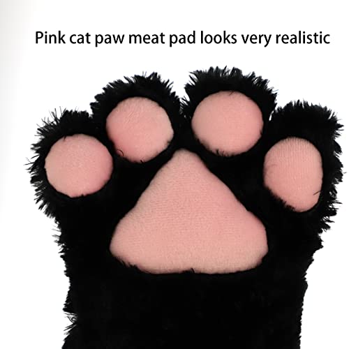 Cat Paws Gloves Cozy Animal Full Fingers Bear Claws Mittens Winter Plush Glove Halloween Cosplay Costume Prop for Kids Adults4