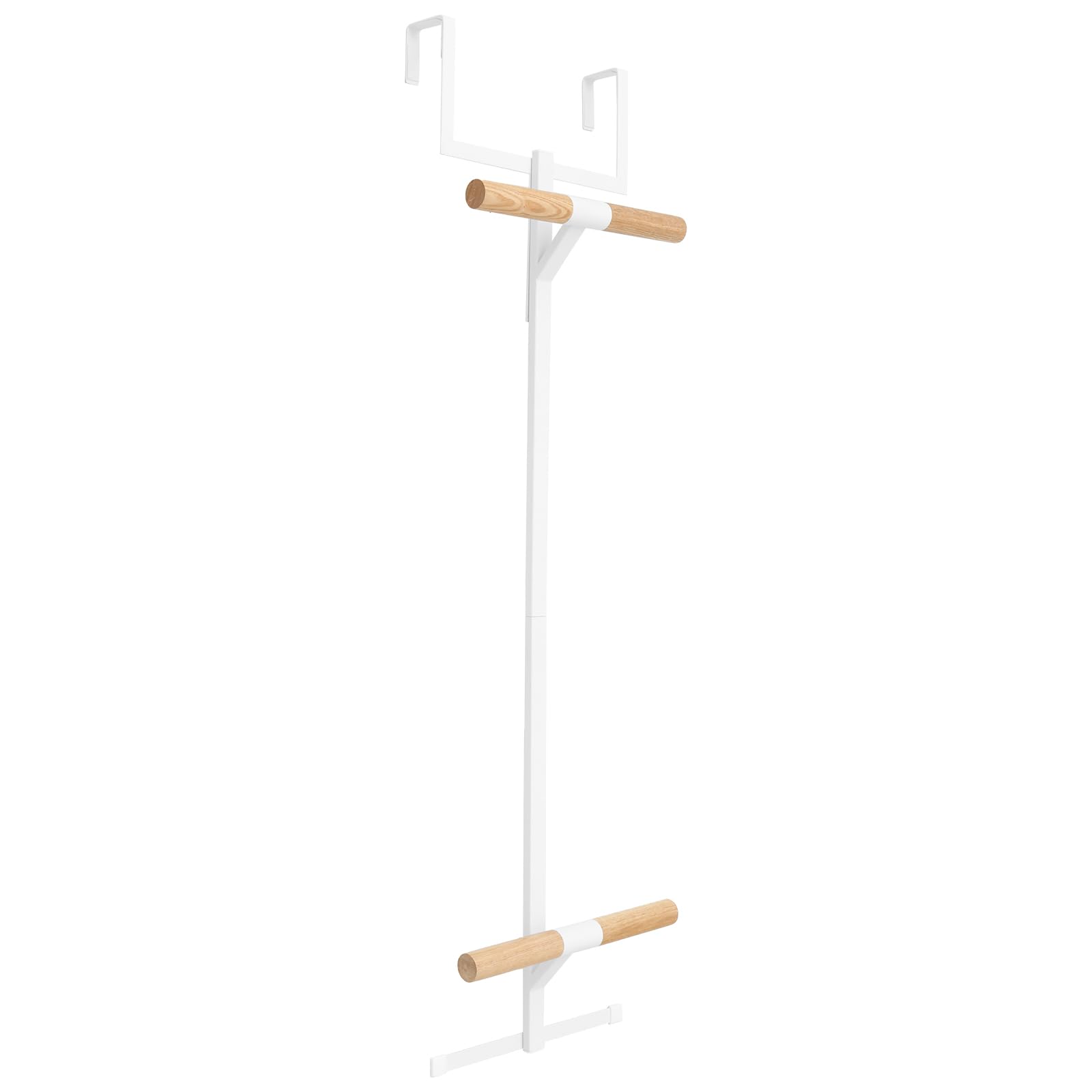 Menibbler White Bookbag Metal Storage Rack, Two Tiered Bookbag Metal Storage Rack, Versatile Home Tower Backpack Door Hanger For Closet Or Bedroom