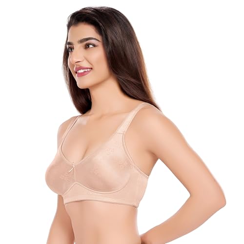 Image of juliet Women's Non Padded Solid Minimizer Bra Grey Rose