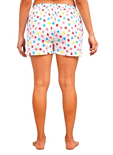 Image of Women's and Girls Cotton Printed Relaxed Night Suit Set of Top & Shorts Set II Sleepwear Set