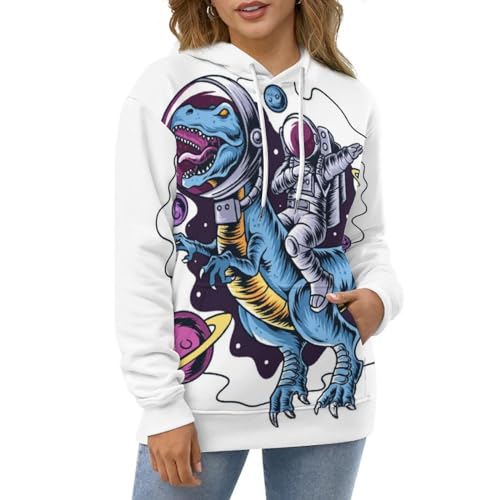 Hoody Sweatshirt Dinosaures De l'espace UMENG Pull À Capuche Imprimé Spatial S - 5