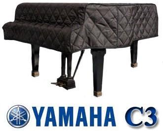 Yamaha C3 Grand Piano Cover Black Quilted Cover 6'1" C3F, G3, G3F