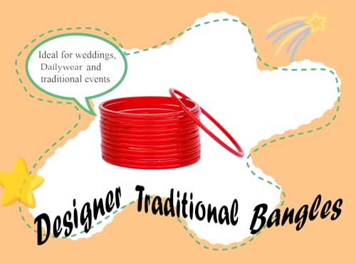 JD'Z COLLECTION Indian Glass Bangle Set For Women Traditional Bollywood Fashion Jewelry Glass Bangles for Dailywear,Ethnic Wear Bangles Set of 123