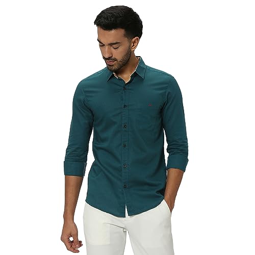 Image of MUFTI Mens Cotton Linen Slim Fit Shirt