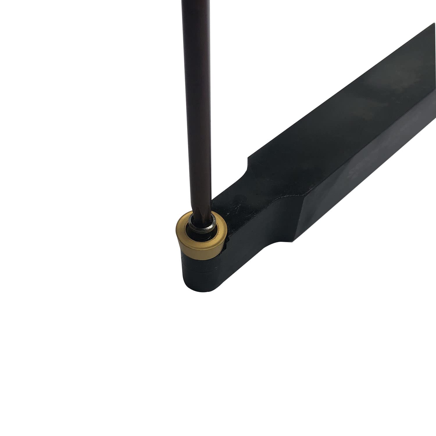 GBJ 10pcs RCMT10T3M0 Gold + SRDCN 1616H10 5/8" 45° Lathe Turning Holders Lathe Turning & Profiling Tool Holder for Round Carbide Inserts RCMT (SRDCN1616H10+RCMT10T3M0 YBC251)