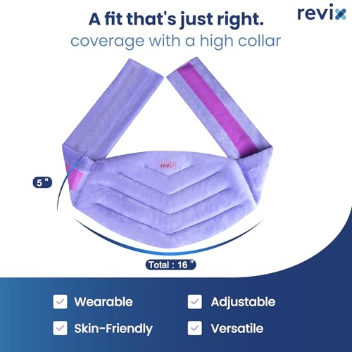 Image of REVIX Microwave Heating Pad for Back with Moist Heat, Extra Large Microwavable Heated Wrap for Lumbar, Waist, Stomach, Shoulder and Neck Hot or Cold Pack, Reusable, Portable