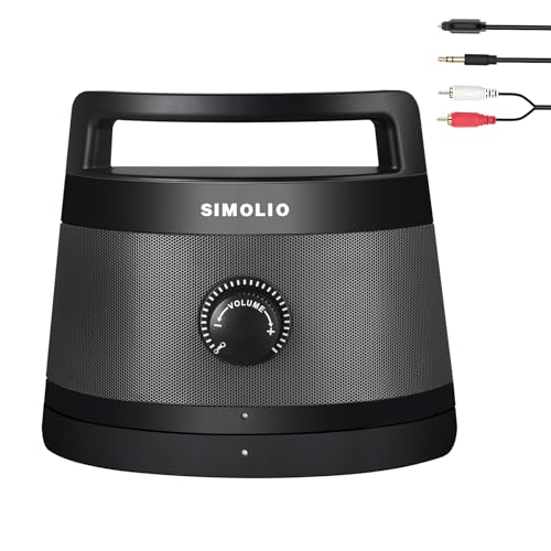 SIMOLIO Lautsprecher für Fernseher, TV Hörverstärker für Senioren Kabellos, Bluetooth Sprachverstärker für Hörgeschädigte, Tragbare Soundbar, Einfache Bedienung, Ersatz für Kopfhörer, TV Besser Hören