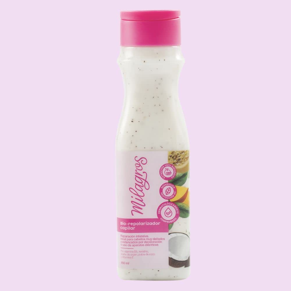 Shampoo Hair Care and Anti-Frizz (3 Pack) Emergencia Capilar Milagros Biorepolarizador - Image 4