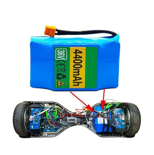 36V 4.4AH Akku Für Hoverboards 10S2P Wasserdichter Lithium-Ionen-Akku Integrierte Schutzplatine Für Elektrisches Selbstbalancierendes Scooter-Hoverboard-Einrad XT60