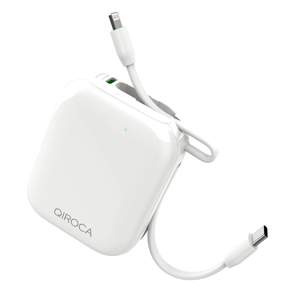 QIROCA モバイルバッテリー 軽量 小型 半固体電池 10000mAh ケー…
