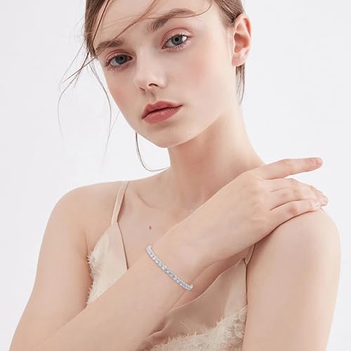 yueton 1 Pack Fashion Imitation Diamond Bracelet Bling Tennis Bracelets Adjustable Slider Bracelet Birthday4