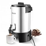 VEVOR Percolateur à Café 4,5 L 30 Tasses Distributeur de Boissons Chaudes, Pour Thé Chocolat Bureau Restauration Fête, Marmite à Vin Chaud 84 94 ℃, Fontaine à Café Infusion Rapide, Robinet Anti goutte