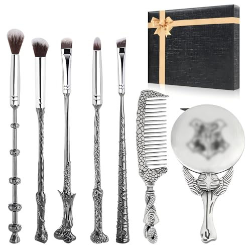 Harry Makeup Brushes Gifts Set for Women, Potter Makeup Brushes with Mirror & Comb,...