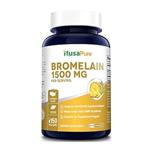 NusaPure Bromelain 1500mg 150 Veggie Caps (Non-GMO & Gluten Free)