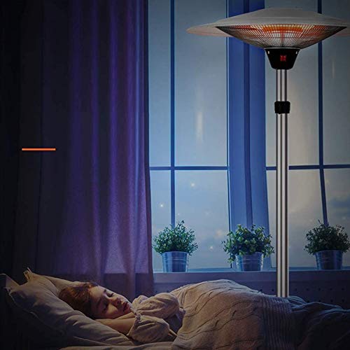 Halogen-Außenheizung, Sonnenschirmheizung für den Außenbereich, Elektroheizung für den Außenbereich, kommerzielle vertikale Heizung, Heizung in Regenschirmform, 3-Gang-einstellbar/Überhitzungsschutz – Bild 8