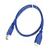 Produktbild USB 3.0 A bis Micro B Kabel für WD Seagate Samsung Externes Festplattenkabel ist wichtig Micro USB Kabel in Blau 1 Meter (Blau)