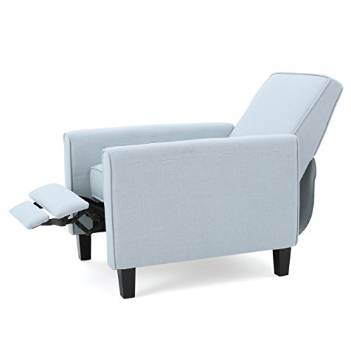 Great Deal Furniture Russell Light Sky Fabric Recliner Club Chair #TOP3