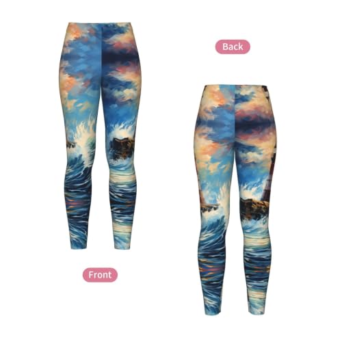 Leggings de compresión suave Lighthouses para mujer ropa de gimnasio cómoda 4