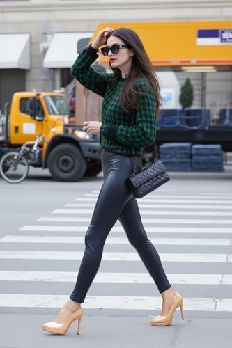 Castamere Womens High Heels Platform Pumps Slip-on Stilettos 12CM Heel Office Dress Shoes3