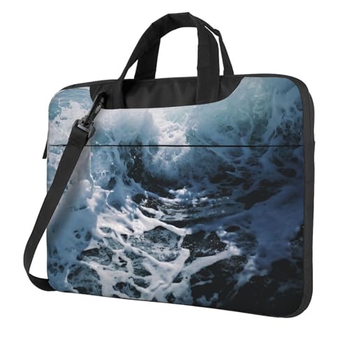 Bolso maletín para laptop unisex 14 pulgadas negro miniatura 1