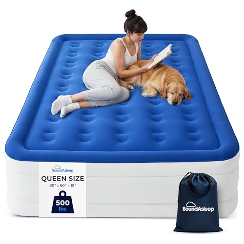 SoundAsleep Products Dream Series Luxury Air Mattress, ComfortCoil Technology, Built-in High...