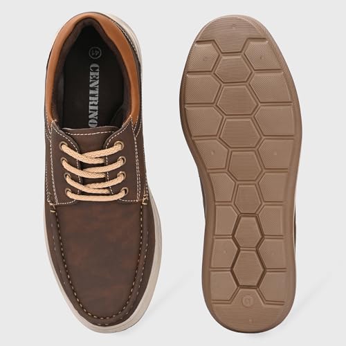 Image of Centrino Penny Loafers for Men | Shoes for Man Stylish | Casual Slip-On with Cushioned Insole | Lightweight Comfortable Mens Loafer Shoes | Hand-Stitched Moccasin Design | Slip On Shoes for Man Daily (9784)