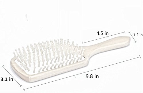 Jyhy Keratin Oil Infused Natural Wooden Massage Hair Paddle Brush/Beauty Spa Massager Massage Comb/Big Size Hair Detangler Brush Improve Hair Growth,White Wood Pins #TOP5