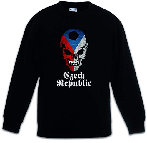 Sweat-shirt football République Tchèque enfant noir pullover sport garçon fille motif skull