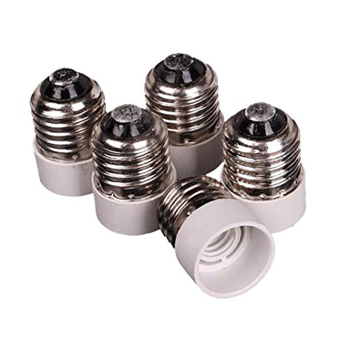 ZYCX123 5 PCS E27 bis E14 Sockel-Adapter, Mittel Schraube Zwischenboden Glühlampeeinfaßung Adapter-Konverter Reducer Ferien GFT Cover