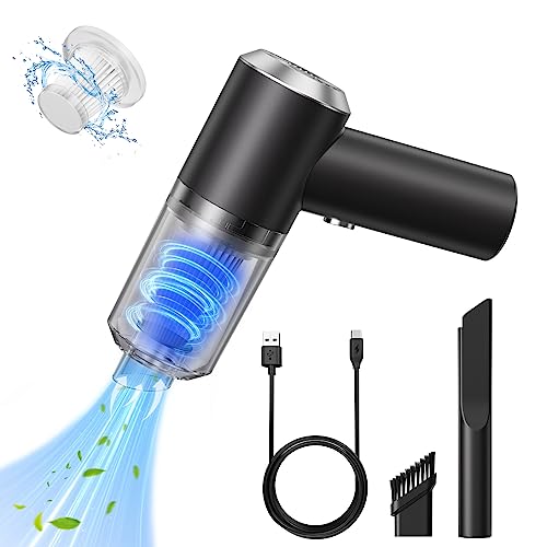 【2023革新モデル】 Roadlamp ハンディクリーナー 車用掃除機 13000PA 強力吸引力 コードレス 車カークリーナー パワフル 長時間稼働 USB 充電式 ミニ掃除機 LEDライト付き ゴミ捨て簡単 軽量 0.4kg ハンディ掃除機 クリーナ