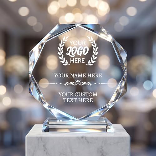 Plaque en cristal gravée pour cadeau d'appréciation des employés