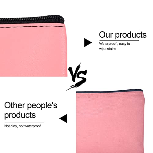 Image of 2 Pieces Money Bags with Zipper, 11x6.1 inch Money Pouch, Bank Bag, Cash Bag, Check Wallet, Cosmetics(pink)