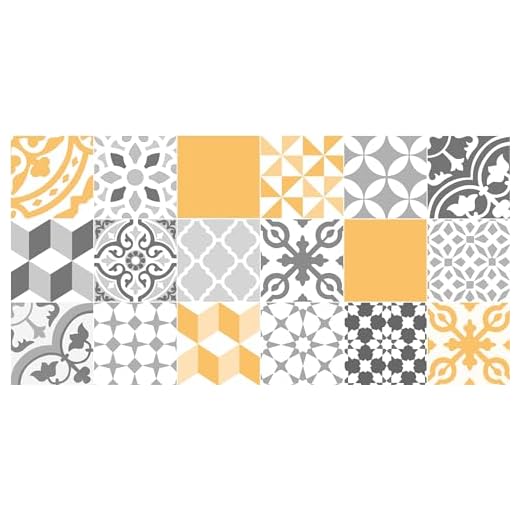 VINILIKO, Alfombra de vinilo, Amarillo, 50x100 cm