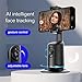 Ai-Powered Fully Automatic Tracking Phone Gimbal, Ai Follow Shot 360° Rotation Auto Face Tracking Tripod, Stainless Steel Rod Stand Circular Base with Remote and Gesture Control for All Platforms (F#)