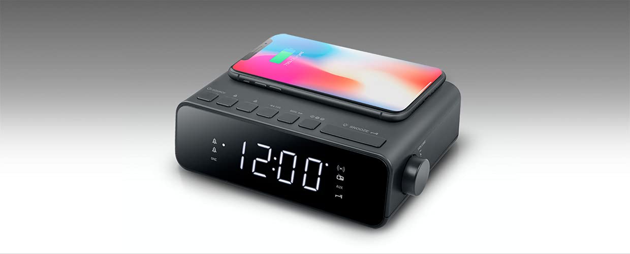 Muse M-175WI - Radio Despertador Alarma Dual, Negro