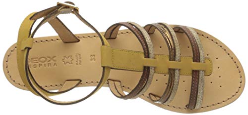 Geox D Sozy E, Sandali Donna, Giallo/Beige